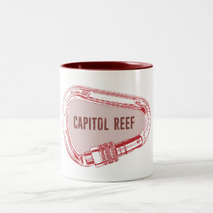 Caneca De Café Em Dois Tons Capitol Reef Subindo Carabiner