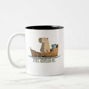 Caneca De Café Em Dois Tons Capivara Ainda Aparecendo