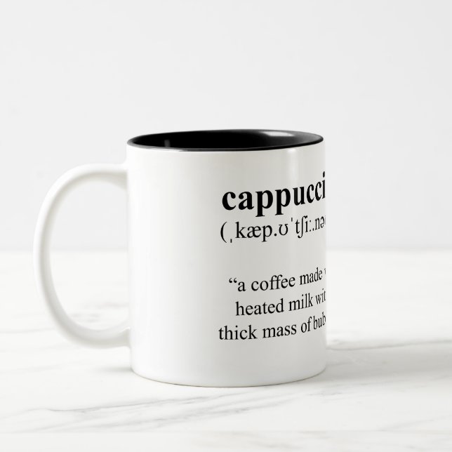 Caneca De Café Em Dois Tons Cappucccino Mug (Esquerda)