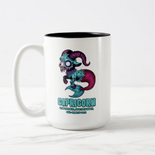 Caneca De Café Em Dois Tons Capricorn Zombie
