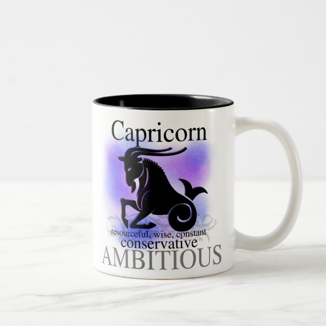 Caneca De Café Em Dois Tons Capricórnio sobre você (Direita)