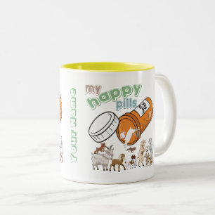 Caneca De Café Em Dois Tons CAPRINHO ENGRAÇADO PERSONALIZADO  As Minhas Pílu