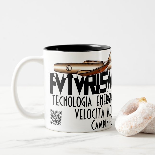 Caneca De Café Em Dois Tons Caproni Campini N.1 (Com Donut)