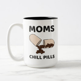 Caneca De Café Em Dois Tons Cápsula de Grão de Café Pílulas Legais da Mamãe