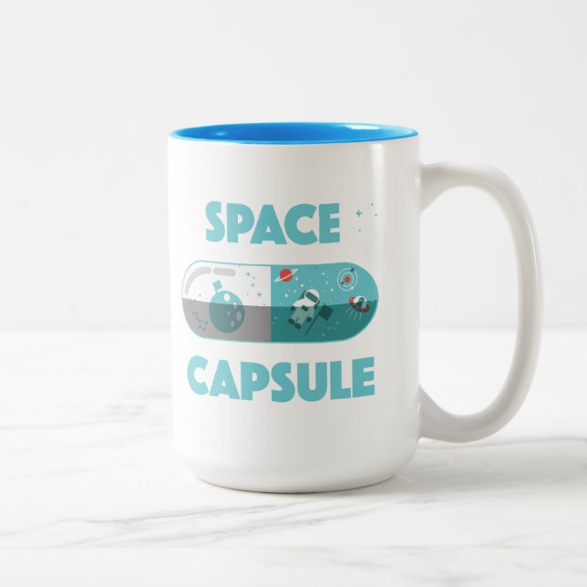 Caneca De Café Em Dois Tons Cápsula espacial (Direita)