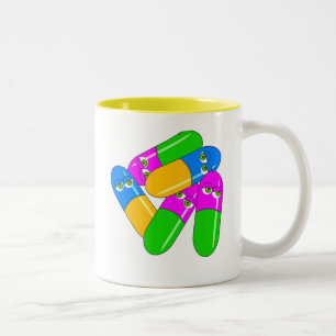 Caneca De Café Em Dois Tons Cápsulas da tabuleta