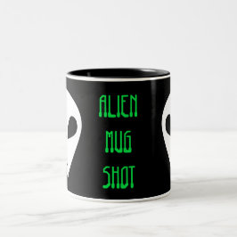 Caneca De Café Em Dois Tons Captura de alienígena