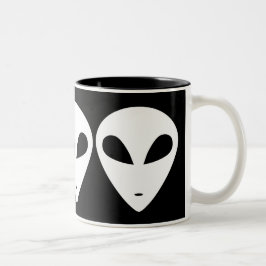 Caneca De Café Em Dois Tons Captura de alienígena
