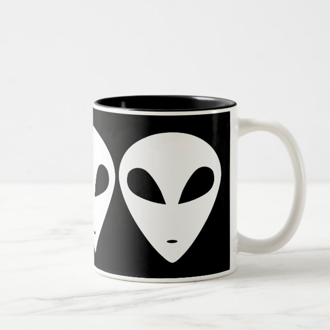 Caneca De Café Em Dois Tons Captura de alienígena (Direita)