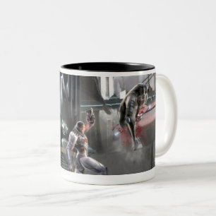 Caneca De Café Em Dois Tons Captura de tela: Cyborg vs Nightwing