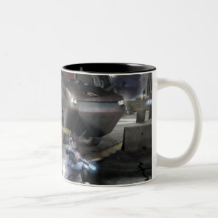 Caneca De Café Em Dois Tons Captura de tela: Cyborg vs Nightwing 3