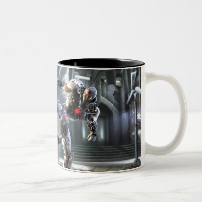 Caneca De Café Em Dois Tons Captura de tela: Mulher Maravilha vs Cyborg (Direita)