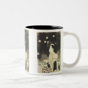Caneca De Café Em Dois Tons Capturando pirilampos, Choki, 1795 Lâmpadas e Cane