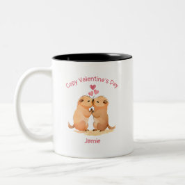 Caneca De Café Em Dois Tons Capy Dia de os namorados Capybara