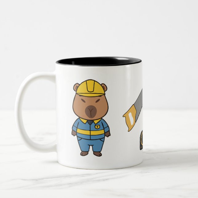 Caneca De Café Em Dois Tons Capybara Engenheiro Mug | Café de Engenharia Engra (Esquerda)