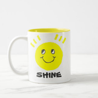 Caneca De Café Em Dois Tons Cara do brilho
