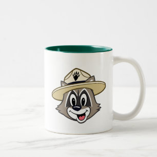 Caneca De Café Em Dois Tons Cara do rick da guarda florestal do rick da