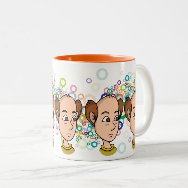 Caneca De Café Em Dois Tons Cara legal e cega: caráter engraçado (Frente Esquerda)