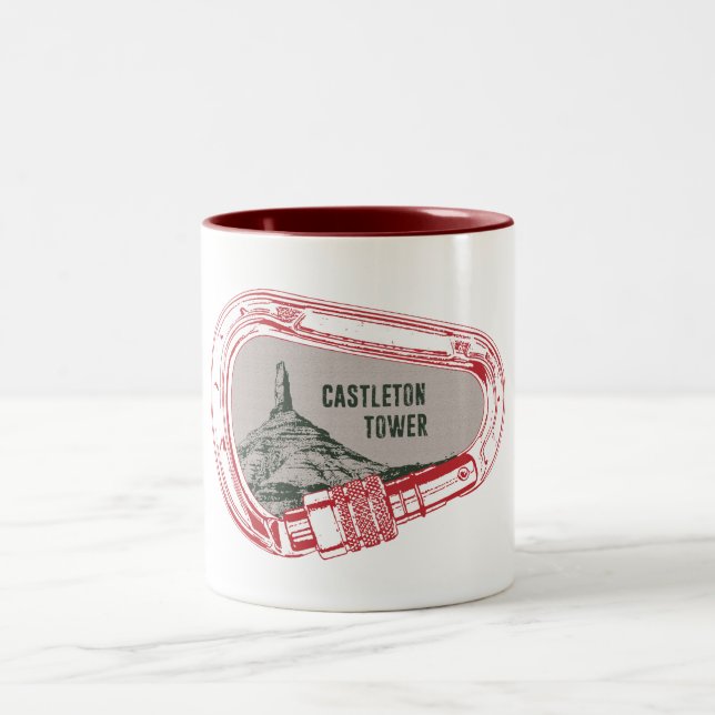 Caneca De Café Em Dois Tons Carabineiro de Subida em Torre Castleton (Centro)