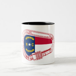Caneca De Café Em Dois Tons Carabineiro de trepagem de bandeira da Carolina do