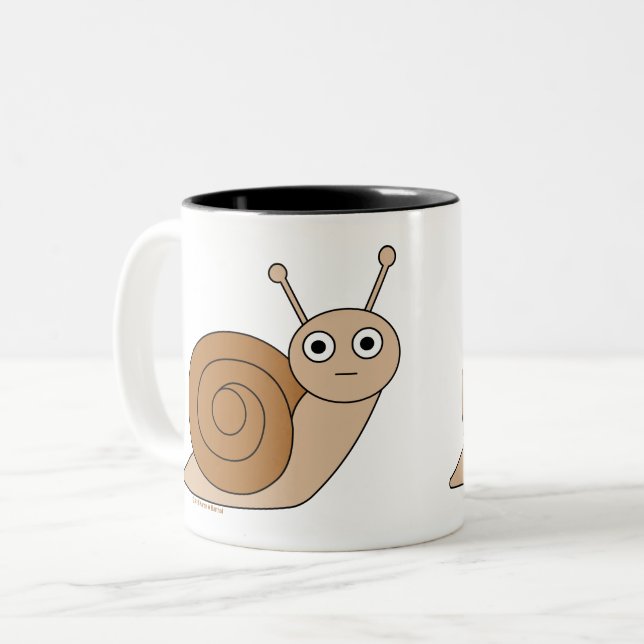 Caneca De Café Em Dois Tons Caracol (Frente Esquerda)