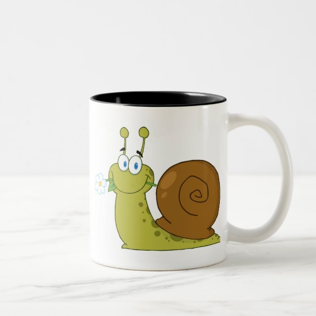 Caneca De Café Em Dois Tons Caracol do amor (Direita)