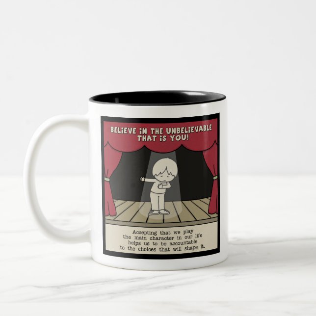 Caneca De Café Em Dois Tons Caractere Principal (Esquerda)