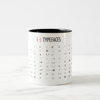 Caneca De Café Em Dois Tons Carácteres tipo