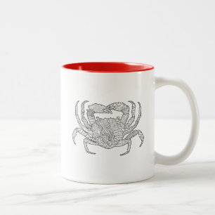 Caneca De Café Em Dois Tons Caranguejo de Zendoodle