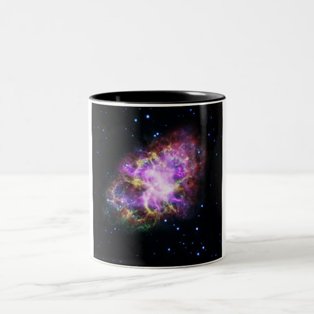 Caneca De Café Em Dois Tons Caranguejo Nebula Supernova Remanescente Composto  (Centro)