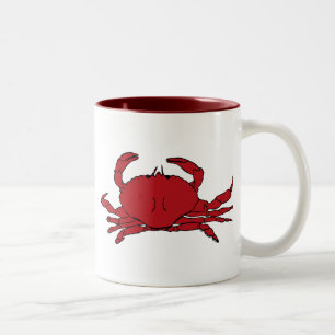 Caneca De Café Em Dois Tons Caranguejo vermelho