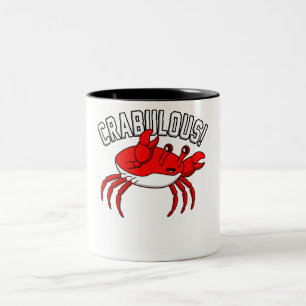 Caneca De Café Em Dois Tons Caranguejos fabulosos Mariscos Caranguejos Carangu