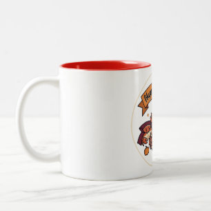 Caneca De Café Em Dois Tons Caranguejos Feliz Halloween