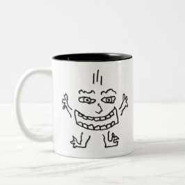 Caneca De Café Em Dois Tons Caráter selvagem do DoodleNut 0002