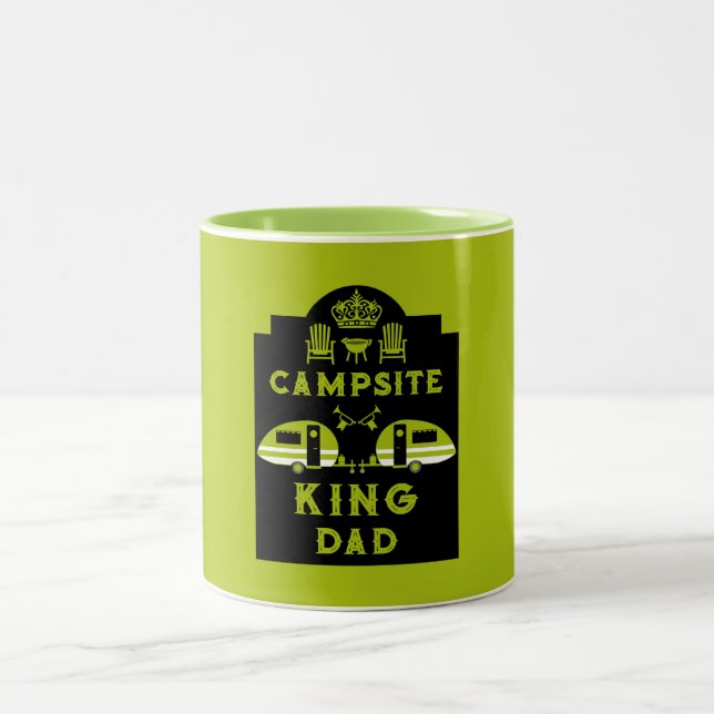 Caneca De Café Em Dois Tons Caravan King Presente Para Campers (Centro)
