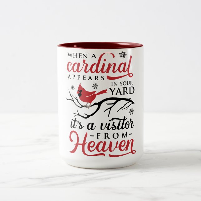 Caneca De Café Em Dois Tons cardeal aparece  (Centro)