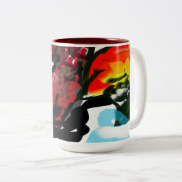 Caneca De Café Em Dois Tons Cardinal-do-norte Alegria de outono
