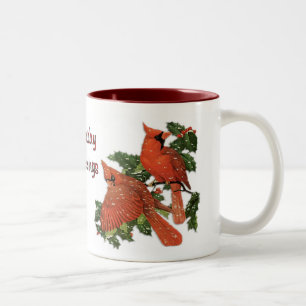 Caneca De Café Em Dois Tons Cardinhos de Natal