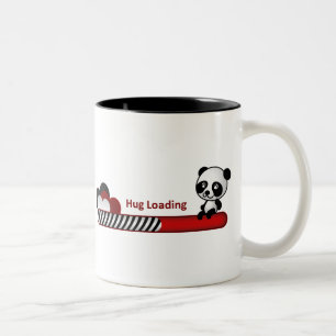Caneca De Café Em Dois Tons Carga do abraço da panda