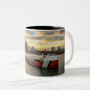 Caneca De Café Em Dois Tons Cargueiro Sunset