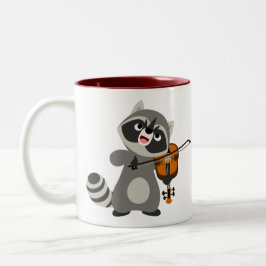 Caneca De Café Em Dois Tons Caricatura Bonita De Violino