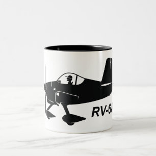Caneca De Café Em Dois Tons Caricatura das camionetes RV-6A