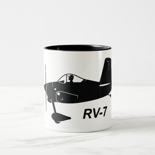 Caneca De Café Em Dois Tons Caricatura das camionetes RV-7 (Centro)