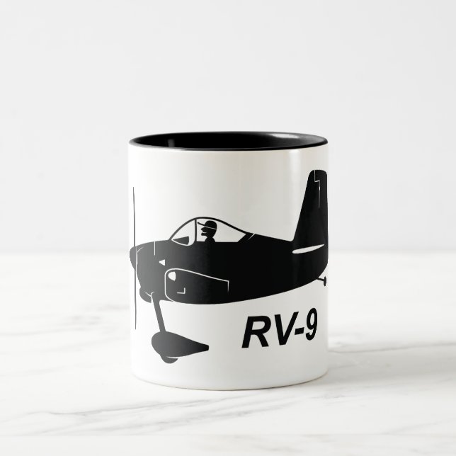 Caneca De Café Em Dois Tons Caricatura das camionetes RV-9 (Centro)