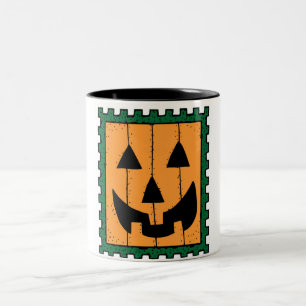 CANECA DE CAFÉ EM DOIS TONS CARIMBO HALLOWEEN PUMPKIN