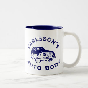 Caneca De Café Em Dois Tons carlsson-auto-body_blue