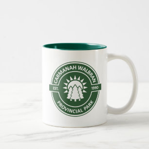 Caneca De Café Em Dois Tons Carmanah Walbran Provincial Sun Trees