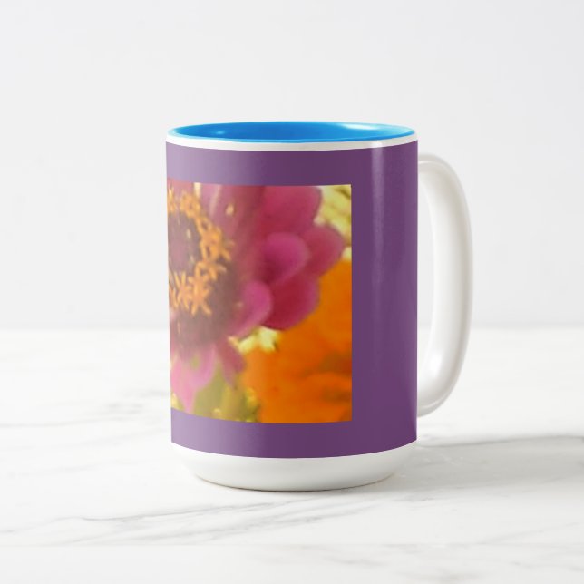 Caneca De Café Em Dois Tons Carnação Blooming (Frente Esquerda)