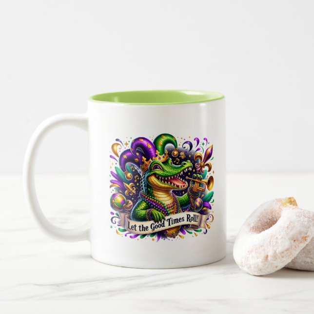Caneca De Café Em Dois Tons Carnaval  (Com Donut)