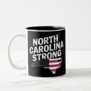 Caneca De Café Em Dois Tons Carolina Do Norte Forte Com Bandeira Do Estado E D